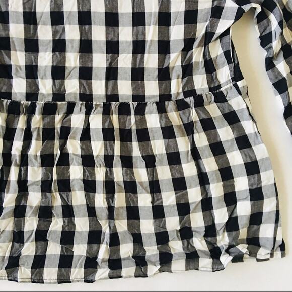 Old Navy | Buffalo Plaid Check Bound Collar Blouse - Picture 8 of 8